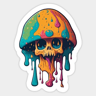 mushroom skull 01 Sticker